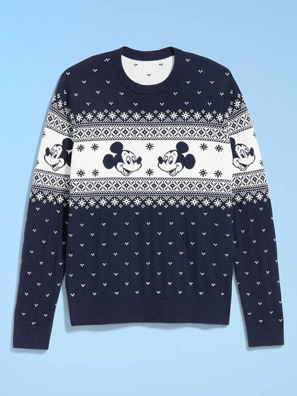 Old Navy x Disney Mickey Mouse SoSoft Lite Fair Isle Sweater